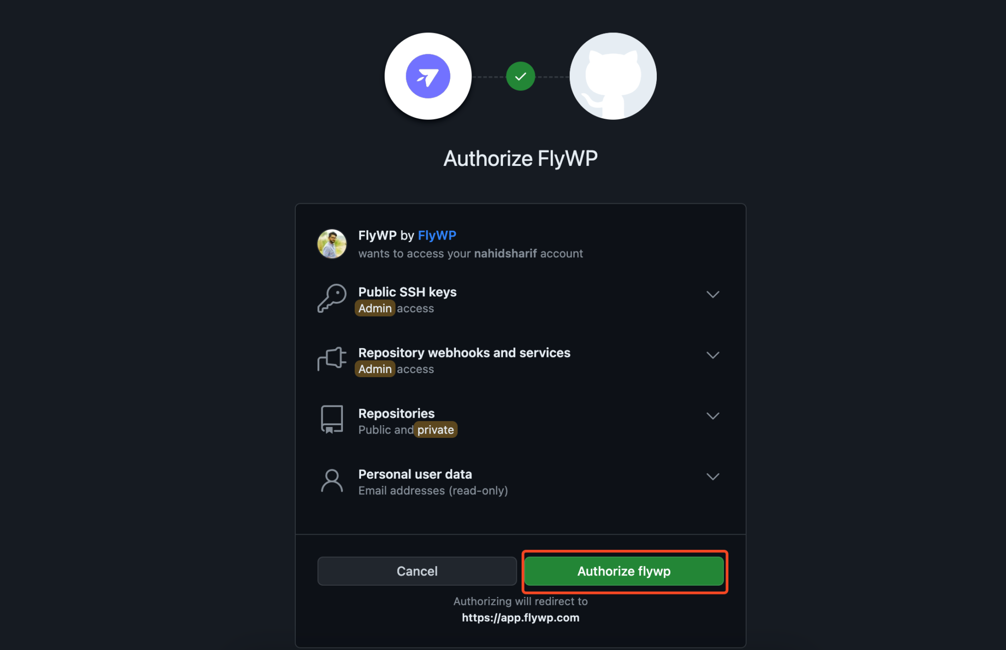 Authorize Your Account With Flywp