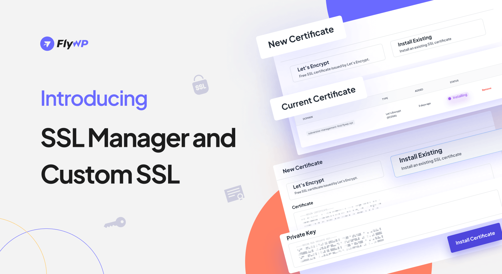 SSL manager and custom SSL