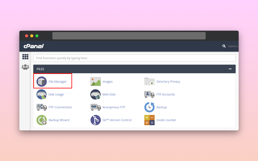 Cpanel File Manager