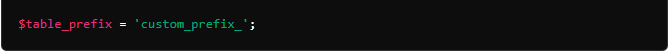 Database Table Prefix File
