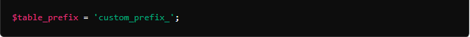 Database Table Prefix