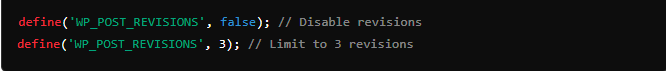 Disable Post Revision