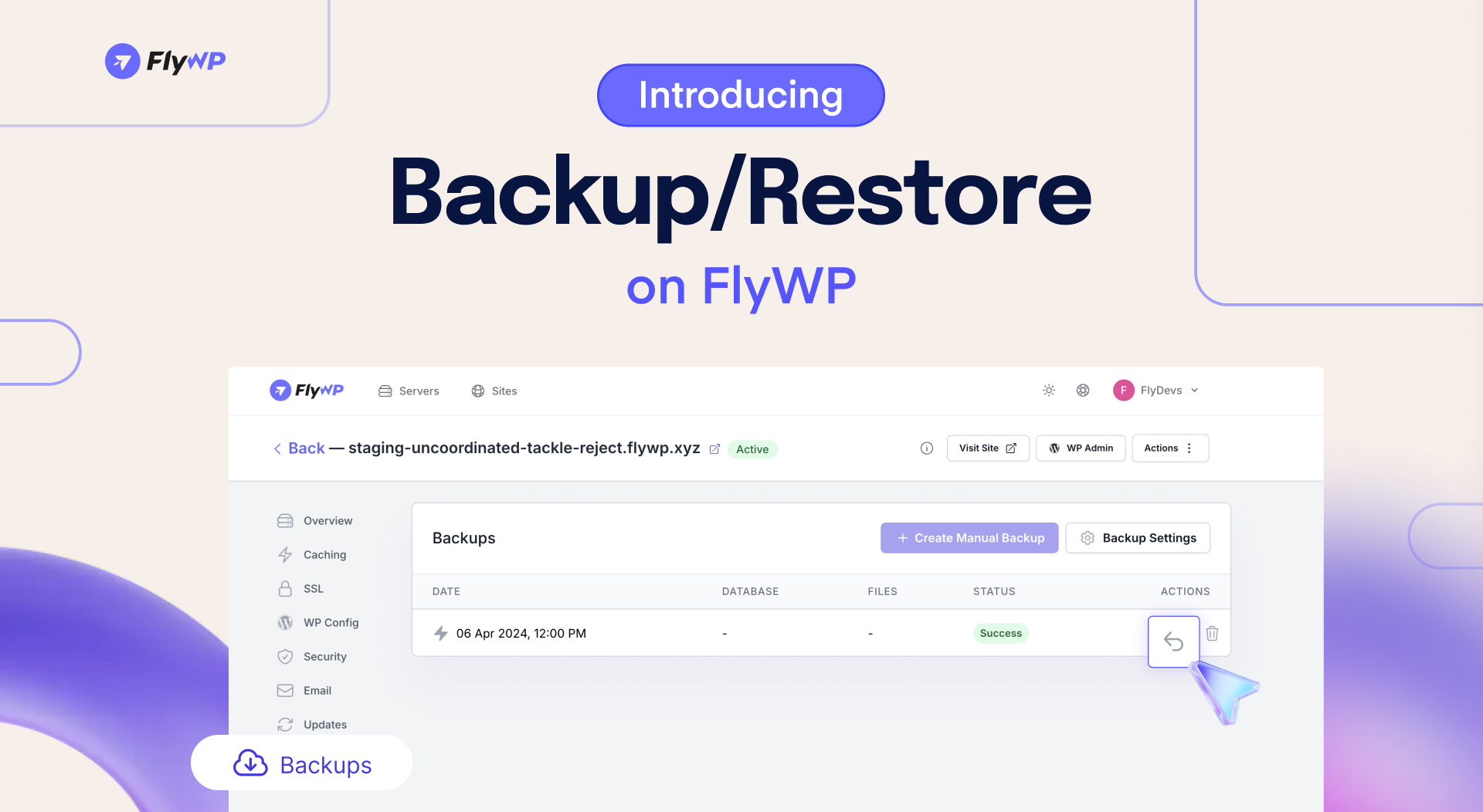 Introducing Backup Restore On Flywp Changelog Image