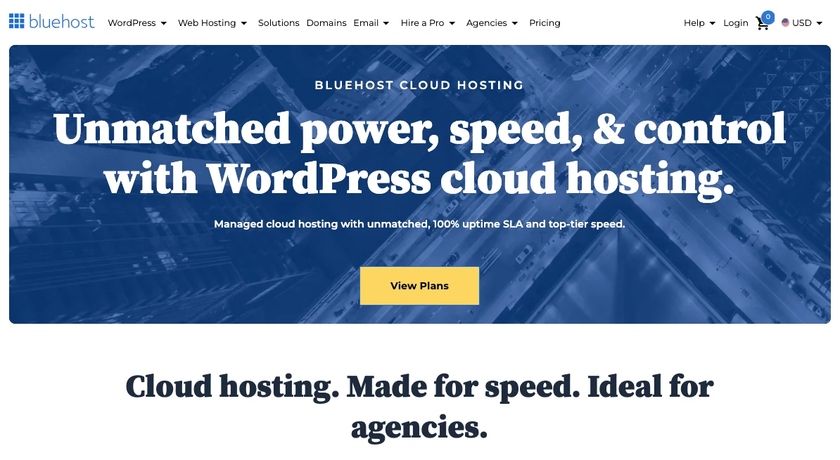 Bluehost cloud hosting