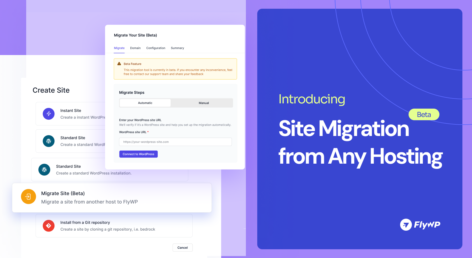 Introducing site migration (beta) from any hosting