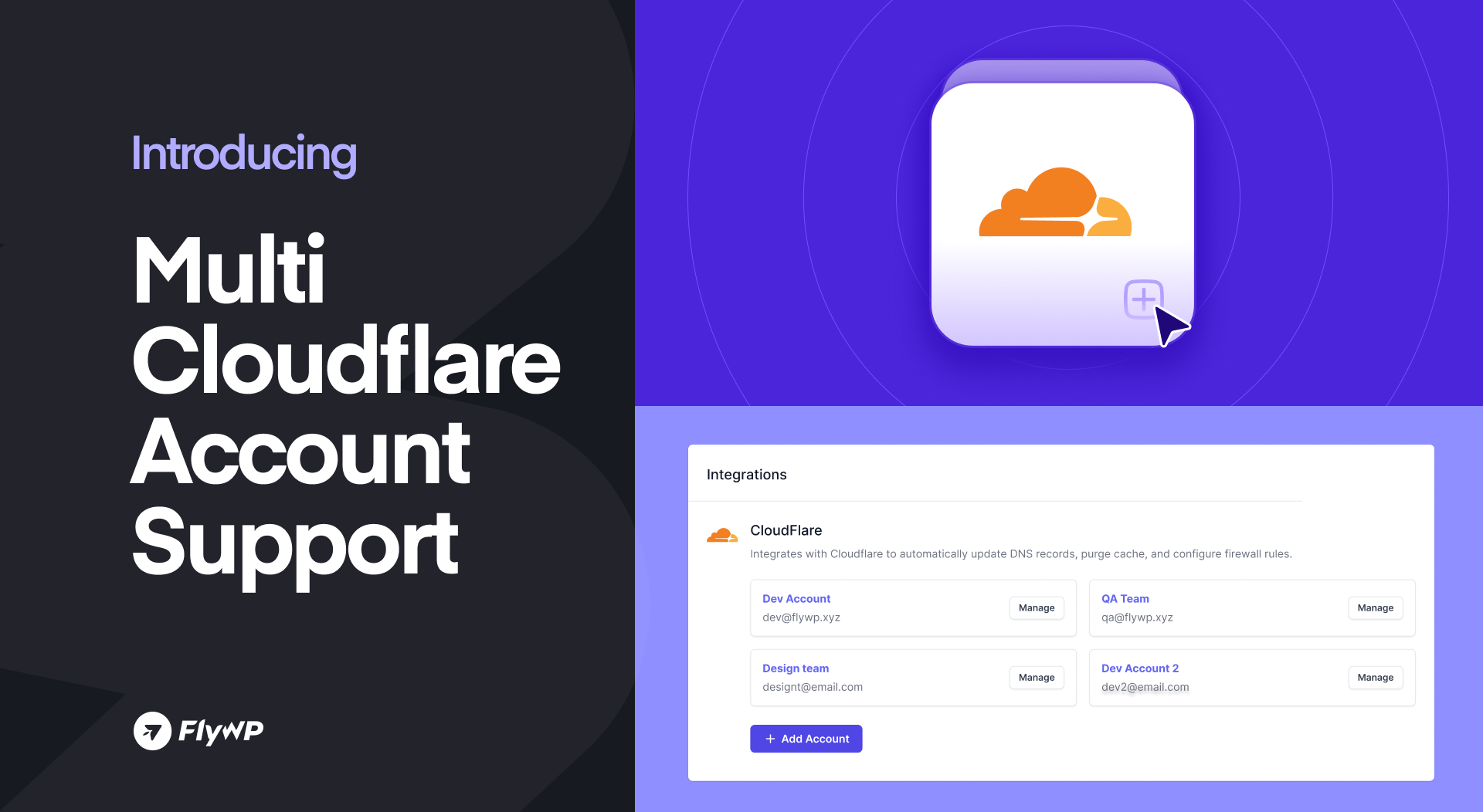 Introducing multi cloudflare account support on flywp