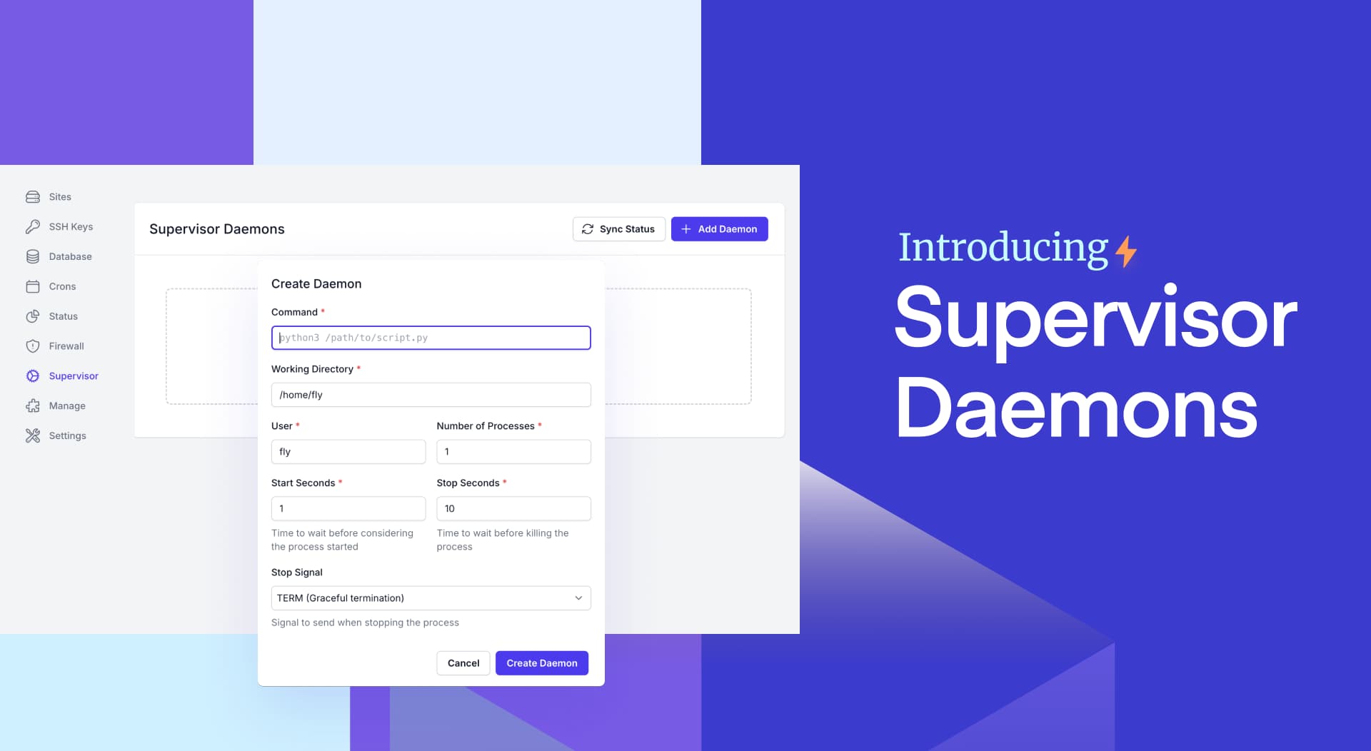 Introducing supervisor daemons