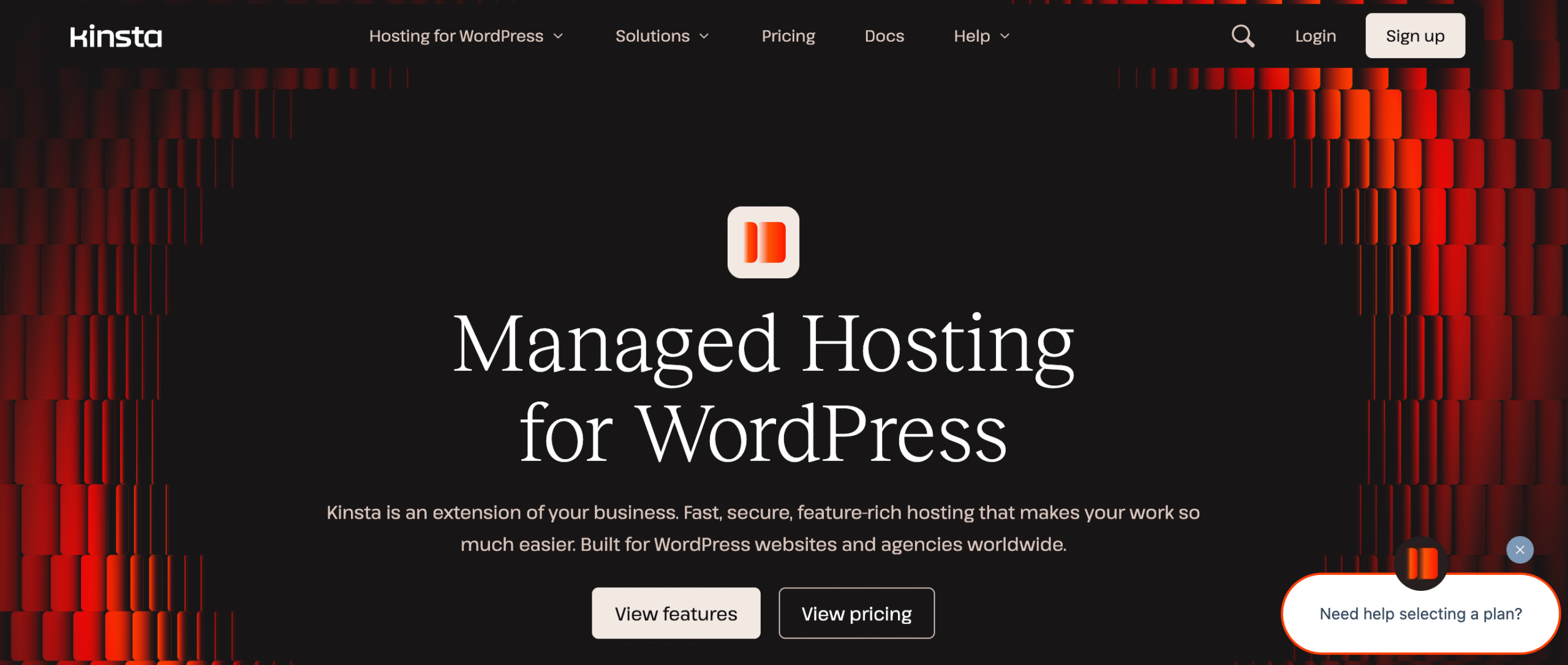 Klasio Home page on high traffic wordpress hosting providers.