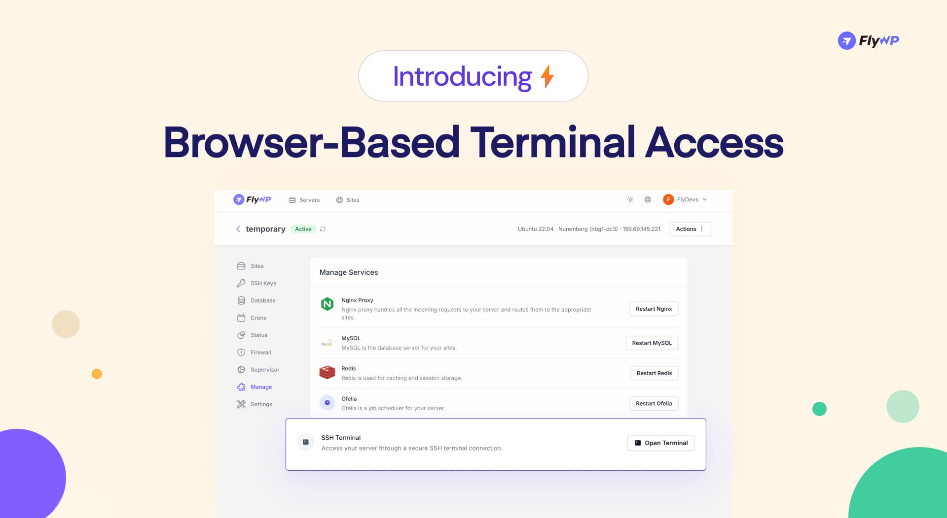 Introducing browser based terminal access