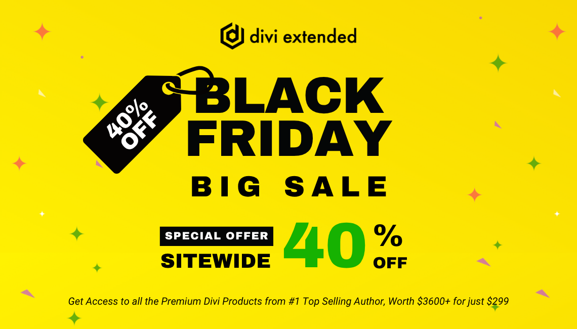 Divi extended black friday deal banner