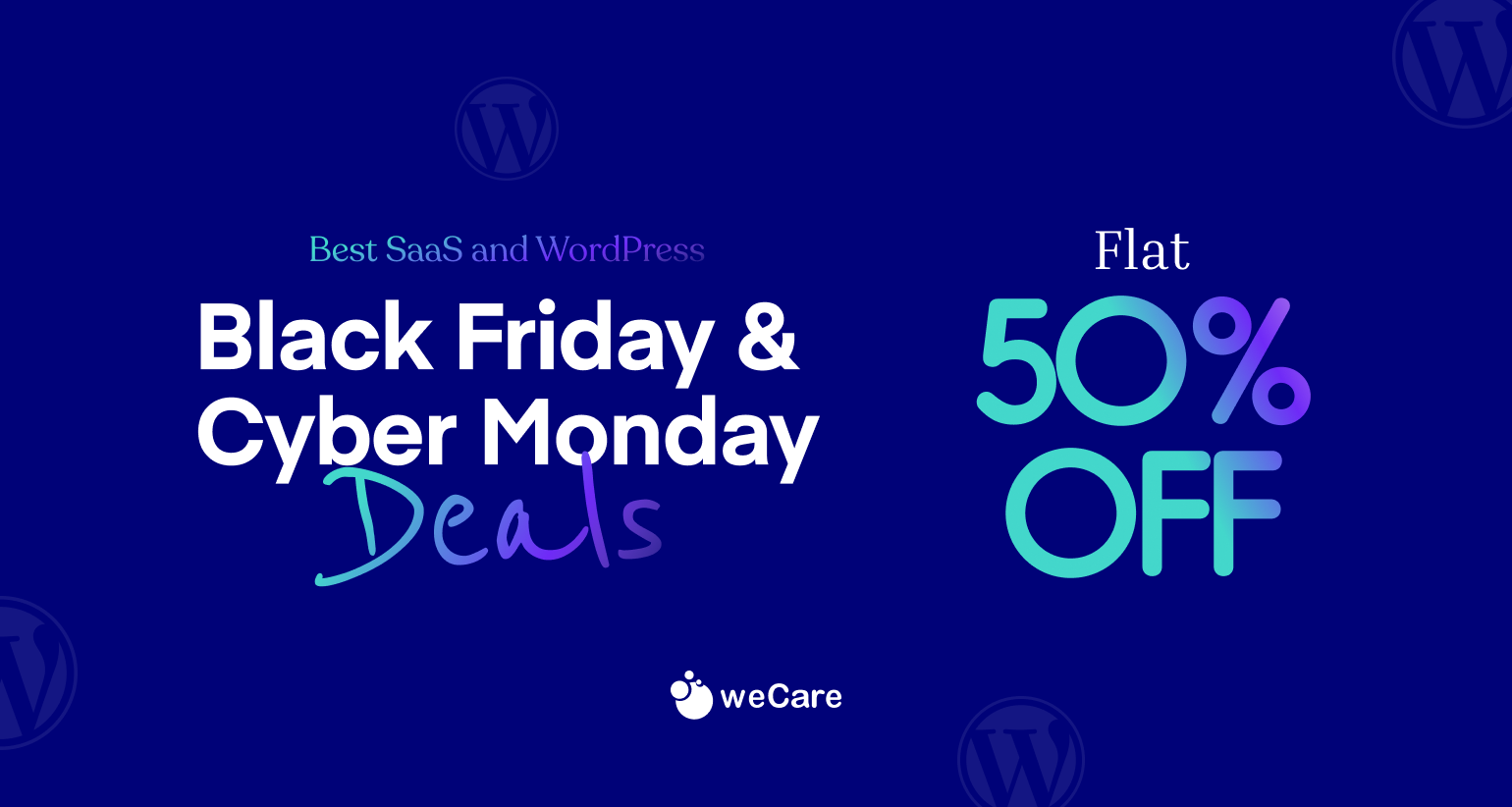 Wecare bfcm discount banner