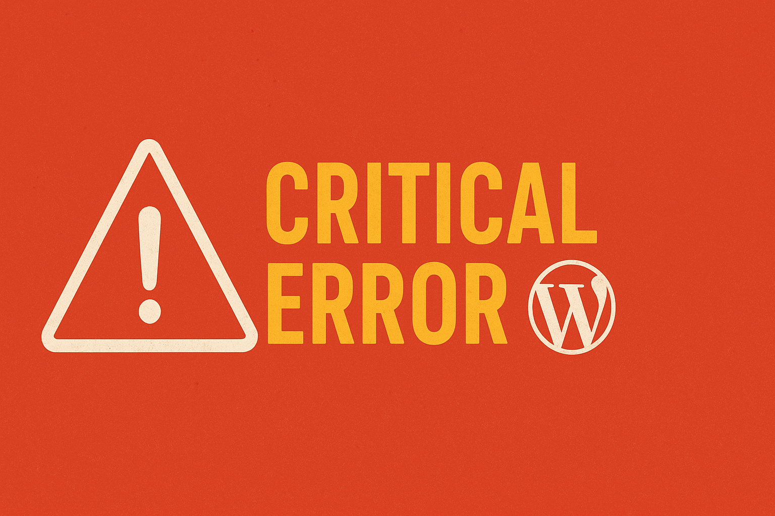Wordpress critical error.
