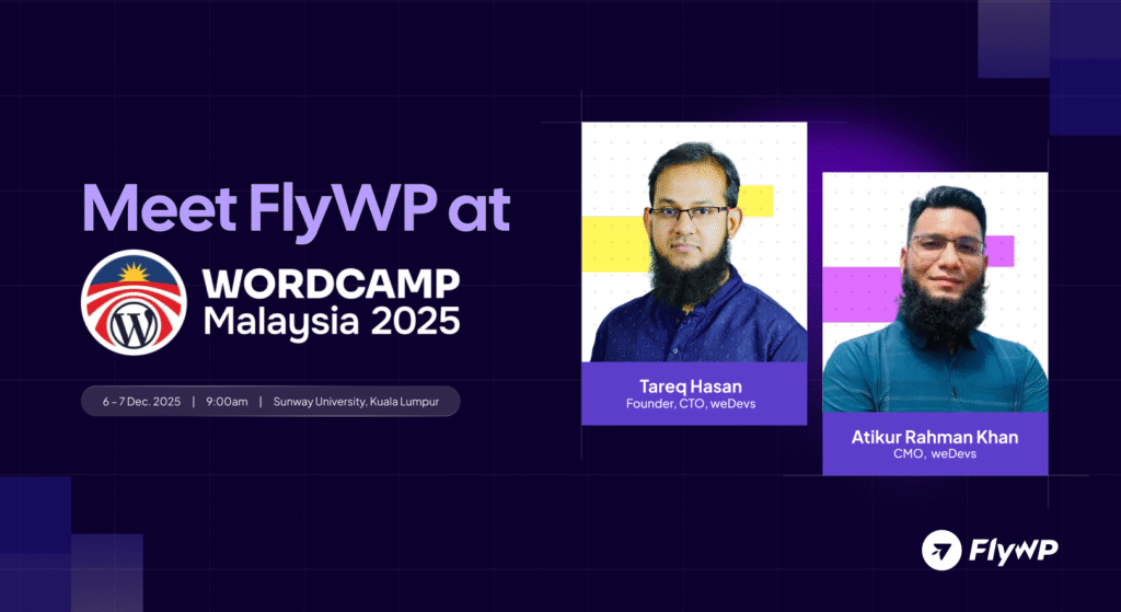 FlyWP leadership team at wordcamp malaysia