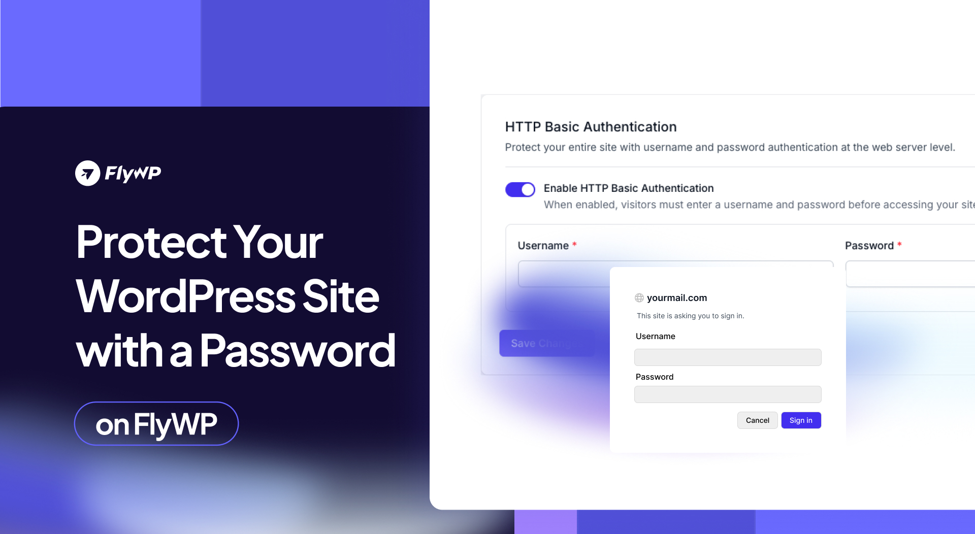 Protect Your WordPress Site with a Password on FlyWP