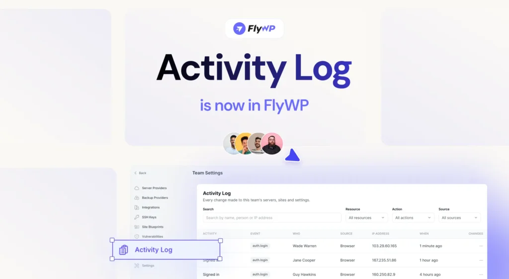 Changelog Activity Log is now in FlyWP