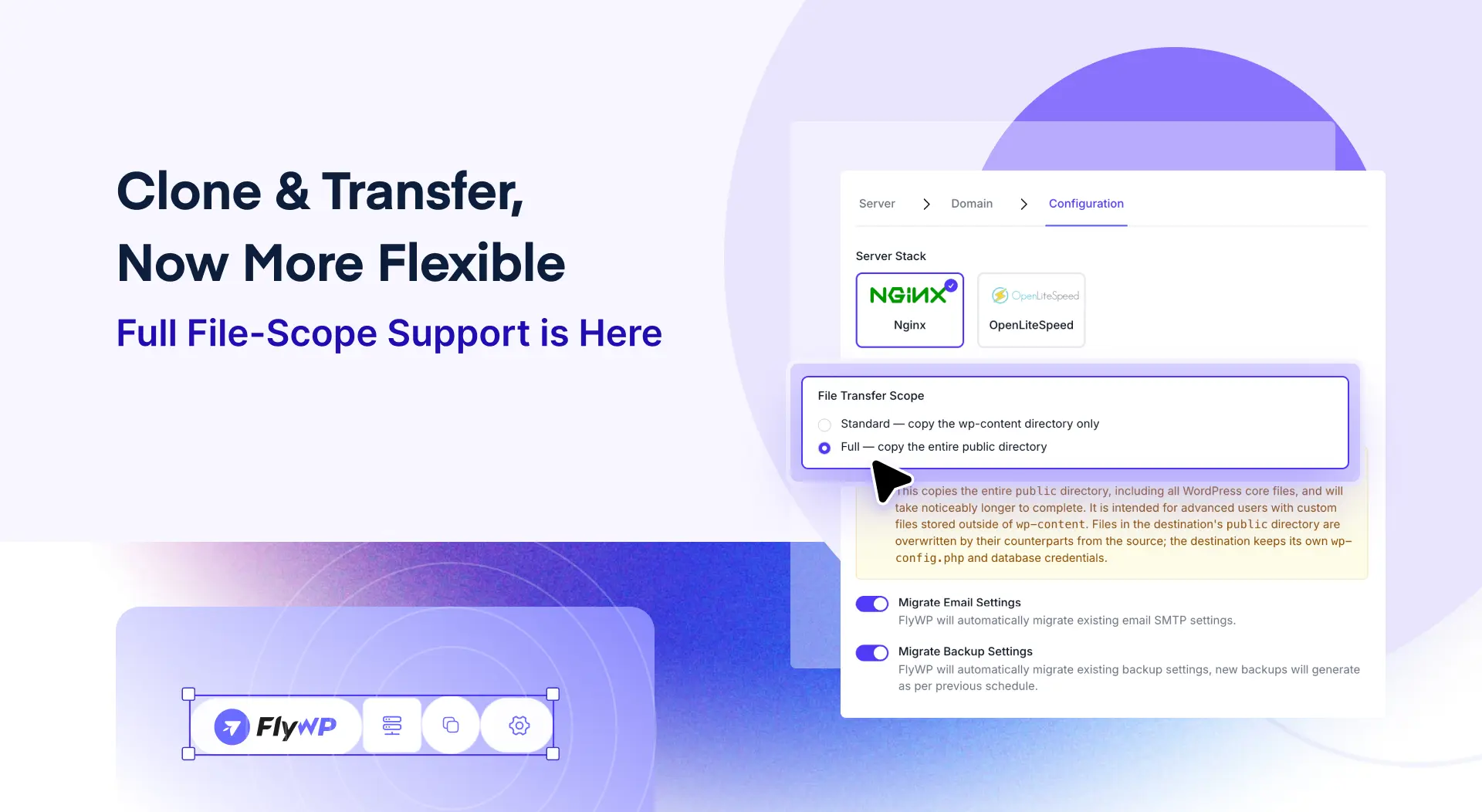 Clone & Transfer, Now More Flexible Email Banner