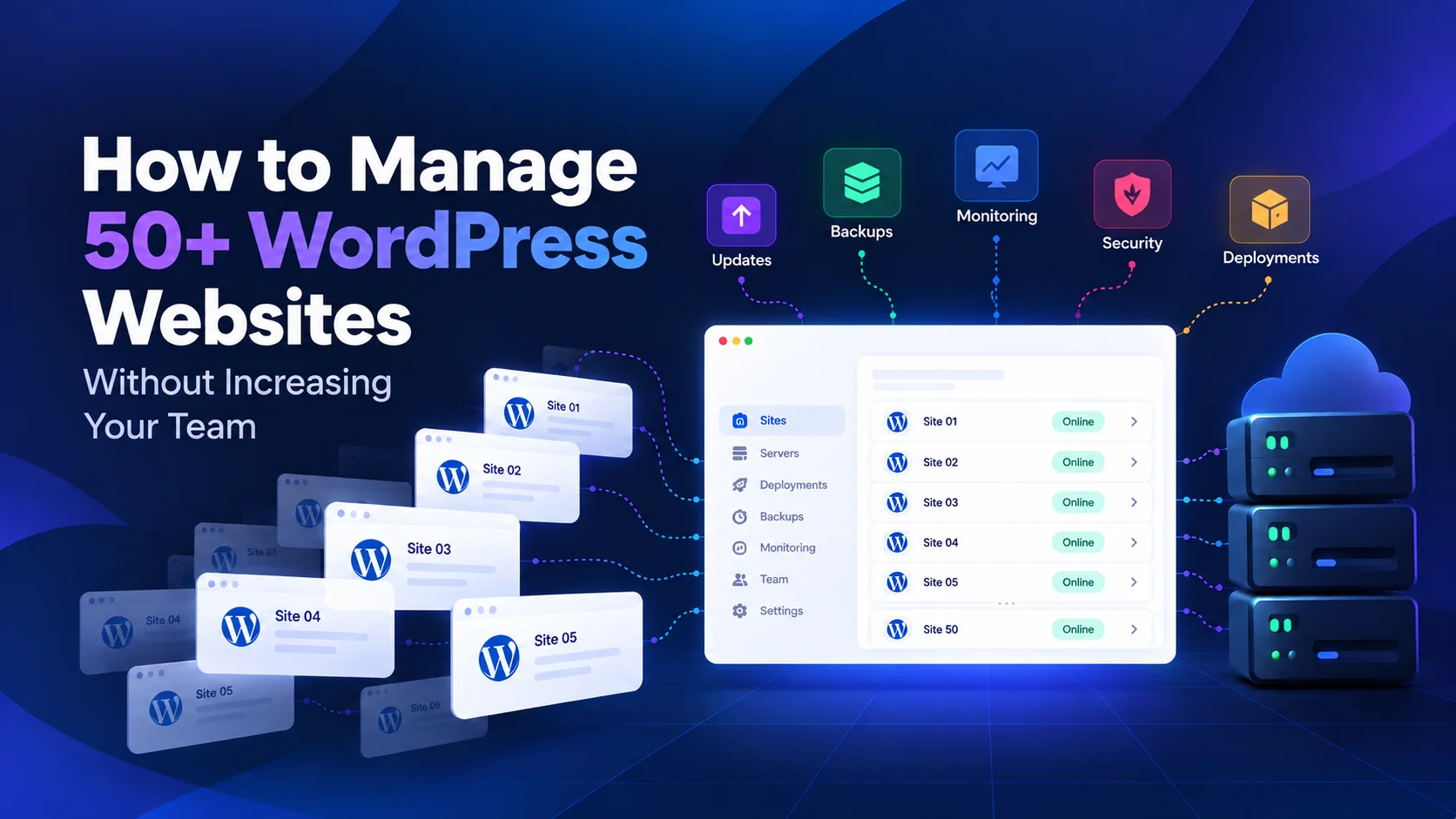 How to Manage 50+ WordPress Websites Without Increasing Your Team